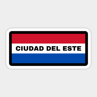 Ciudad del Este in Paraguay Flag Colors Sticker